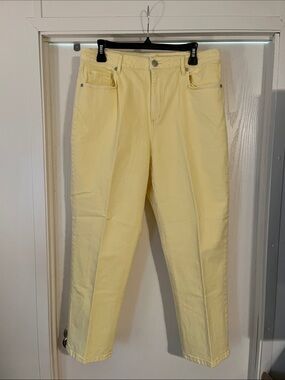 Loft Yellow Curvy High-Rise Straight Leg Cropped Women’s Jeans 31 / 12
